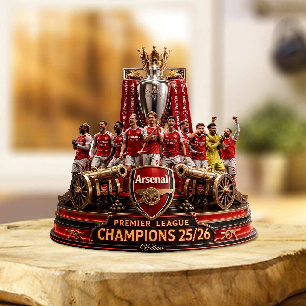 Premier League Champions 25/26 - Personalized Soccer Custom Shaped Acrylic Plaque