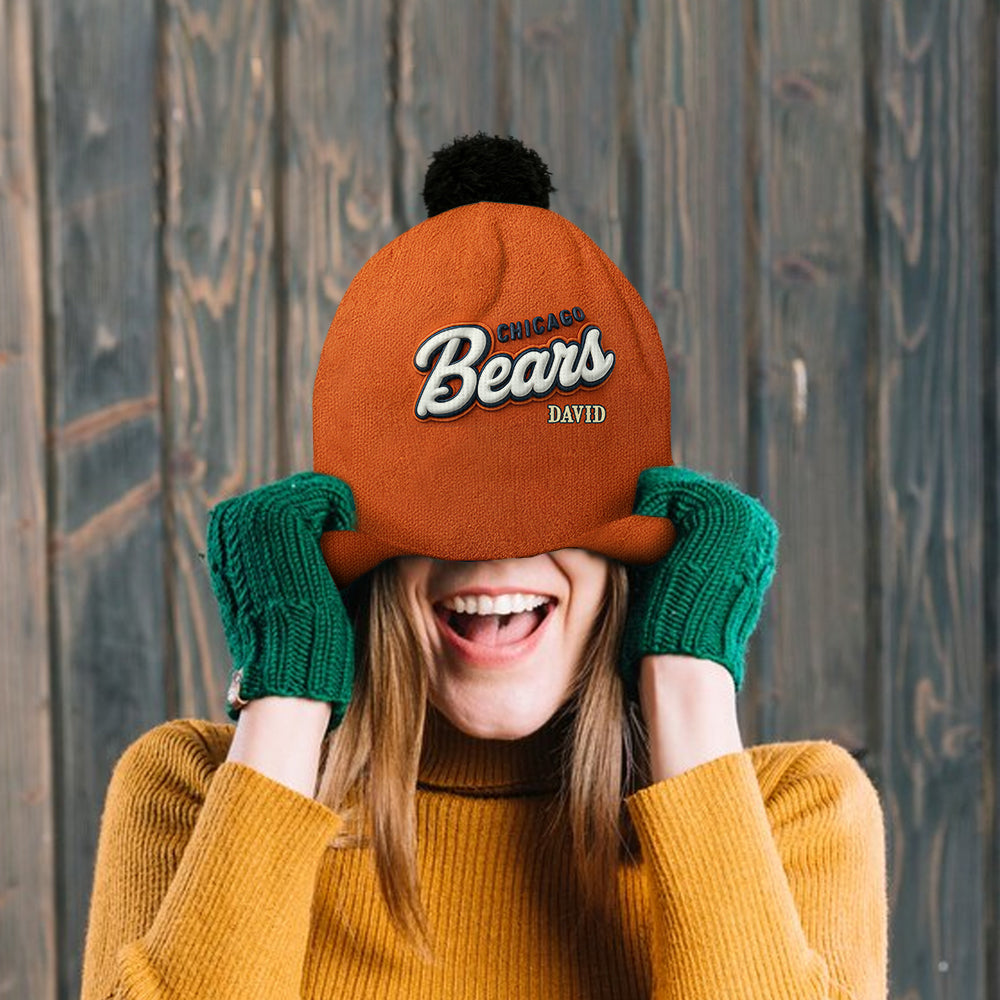 Bears Chicago Football Team - Personalized American Football Beanie Hat
