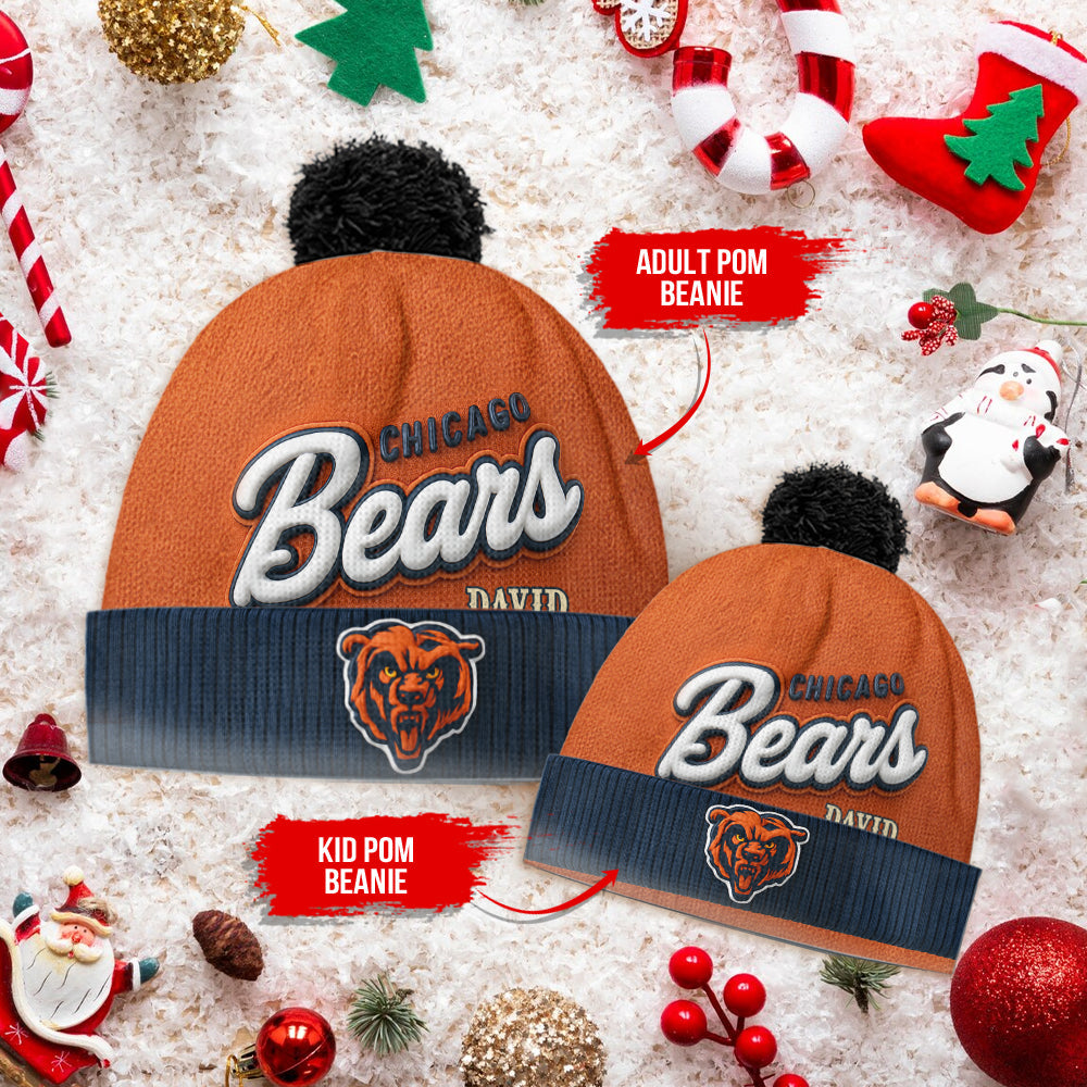 Bears Chicago Football Team - Personalized American Football Beanie Hat
