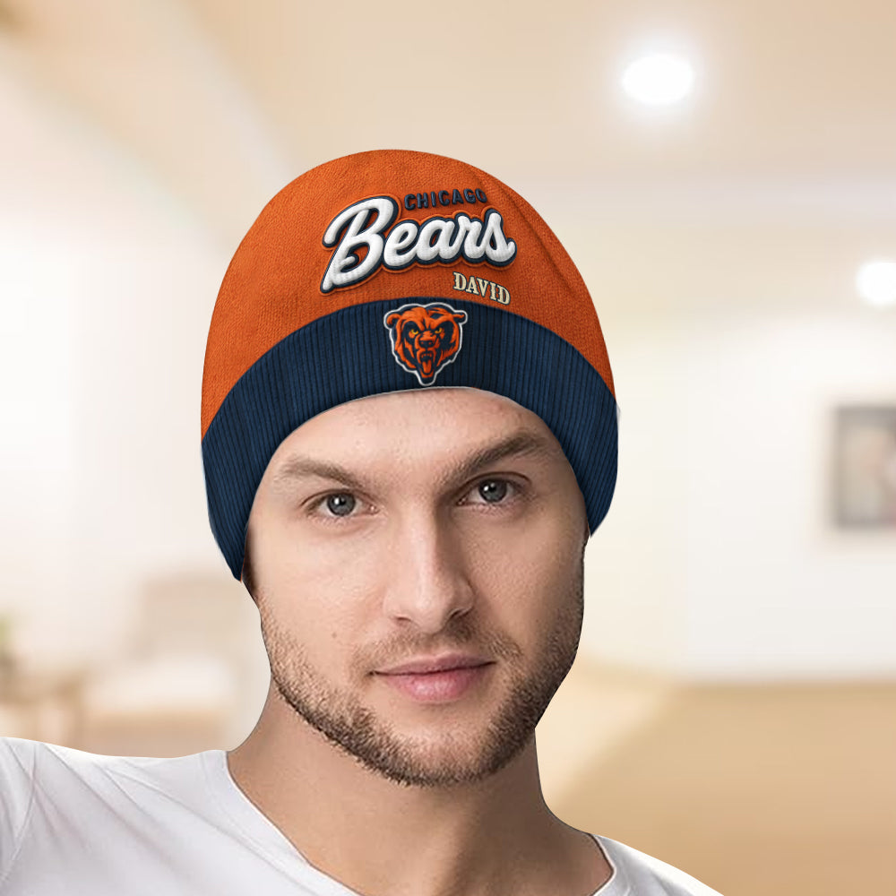 Bears Chicago Football Team - Personalized American Football Beanie Hat