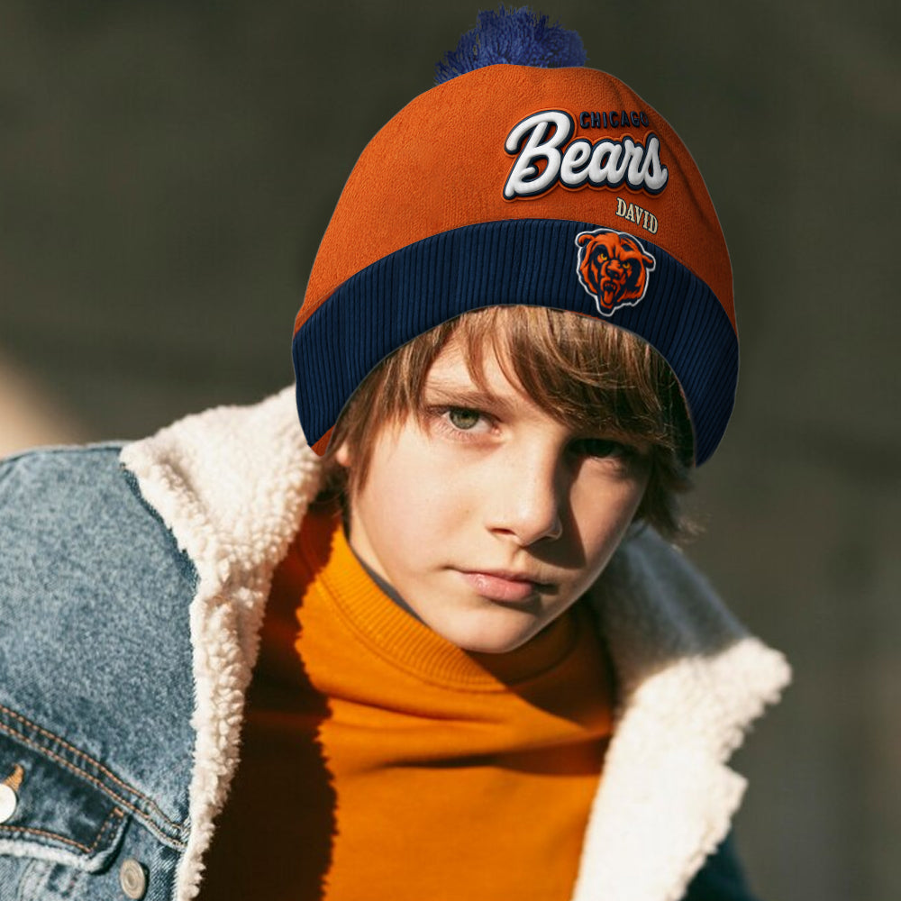 Bears Chicago Football Team - Personalized American Football Beanie Hat