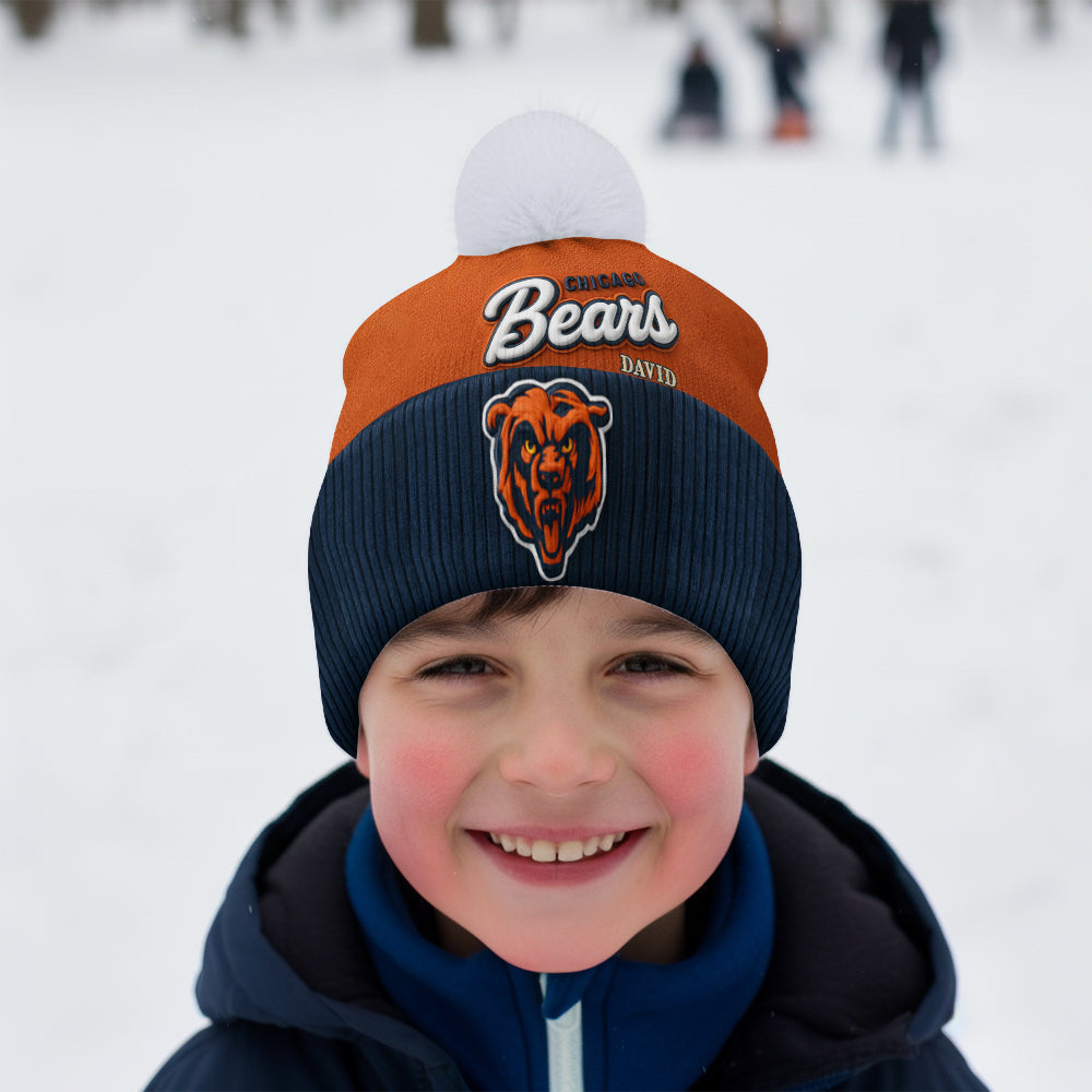 Bears Chicago Football Team - Personalized American Football Beanie Hat